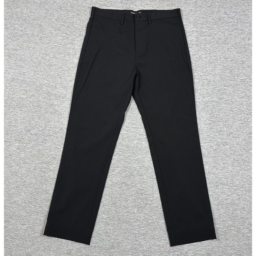 Baubax Pants Mens 34x32 Tag (34x30 Fit) Black Merino Wool Blend Straight Chino